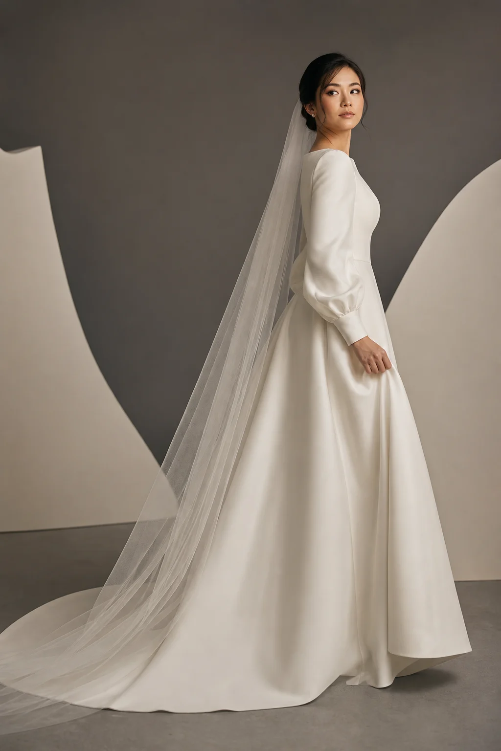 Ensaio de noiva com linguagem de moda editorial
